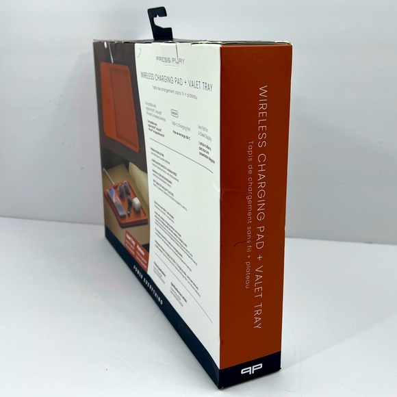 PRESS PLAY WIRELESS CHARGING PAD & VALET TRAY, BROWN COLOR, CHARGE ALL DEVICES - Picture 4 of 13